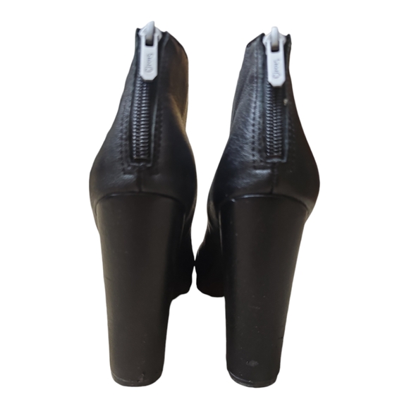 SAM EDELMAN CIRCUS Kensley Boots High Heel Black Leather Purple Size 9 - Picture 3 of 9